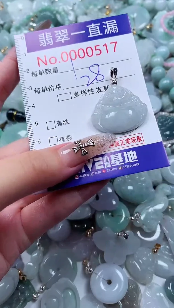 翡翠未镶嵌吊坠(不含链)0517