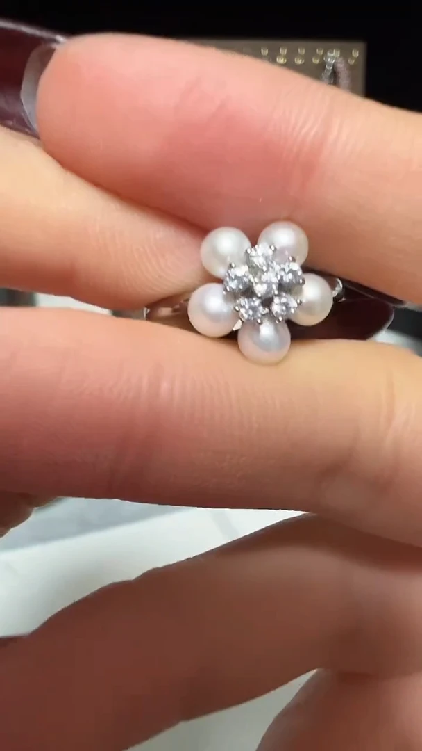 钛钢戒指淡水珍珠永丽珍珠严选