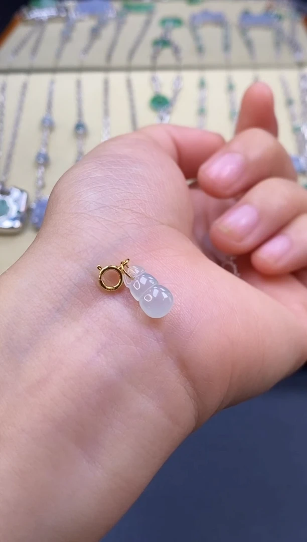 颈饰银S925镶嵌翡翠兰*15320