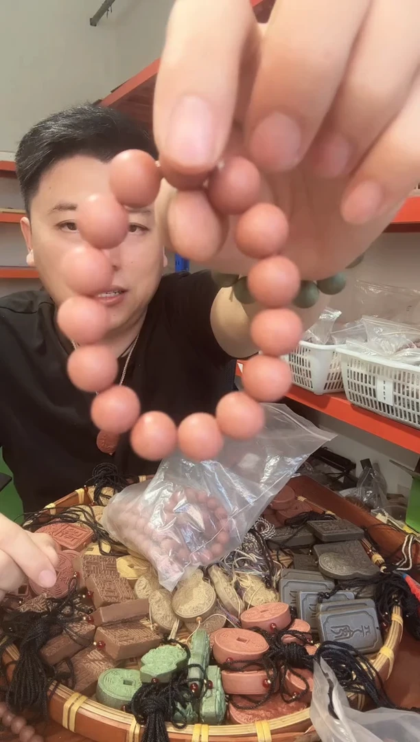 泥塑龙涎玫瑰香1.3素珠串
