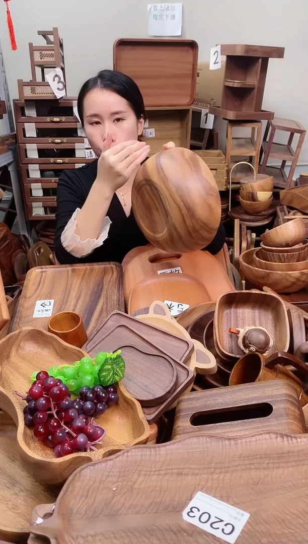 木 南美胡桃木碗25*10cm  内销