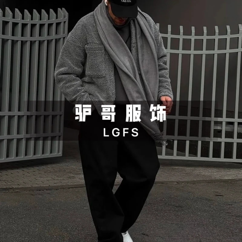 【驴哥专属】潮牌牛仔拼接连帽90白鸭绒美式宽松阔版羽绒服98032