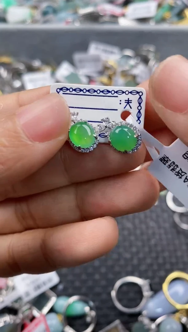 银S925镶嵌戒指翡翠111   6