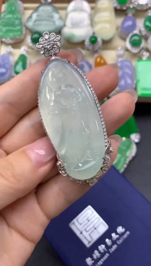 【闪购商品】翡翠颈饰18K金镶嵌482-分单-总价38500