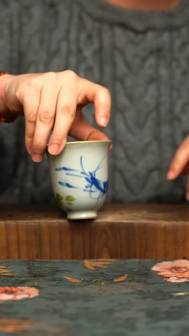 杯釉下彩手工手绘同款陶器