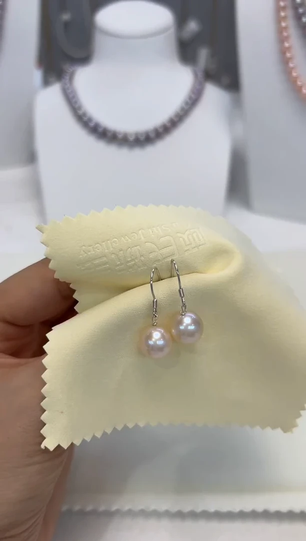 银S925镶嵌淡水珍珠耳饰耳钩
