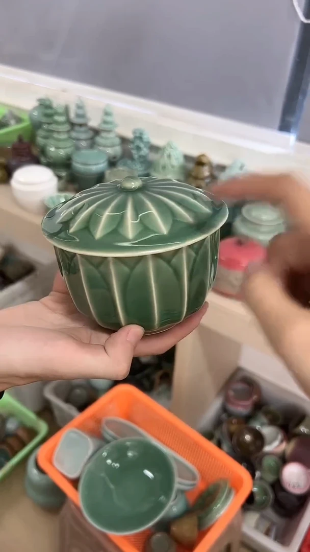 龙泉云间青瓷小米茶器
