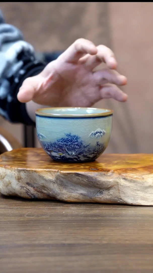 景德镇陶瓷雪景大缸杯（微瑕）