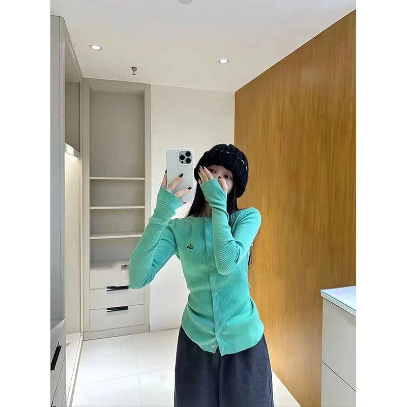 早春细坑条修身减龄气质显白休闲针织衫休闲裤弯刀裤九分阔腿裤女