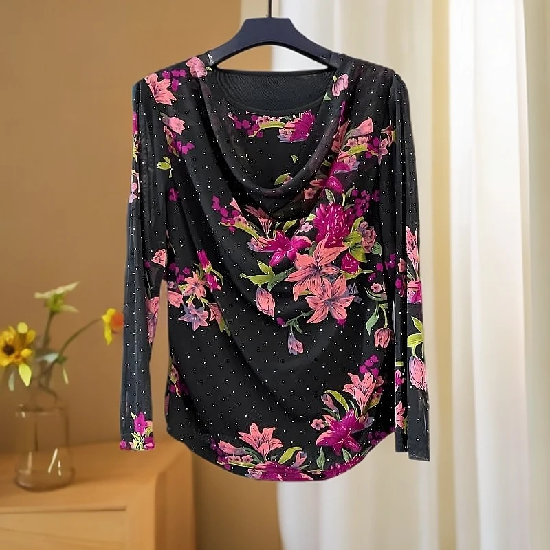 242243修身女装小衫洋气大码妈妈装女士气质打底高档显瘦上衣花色