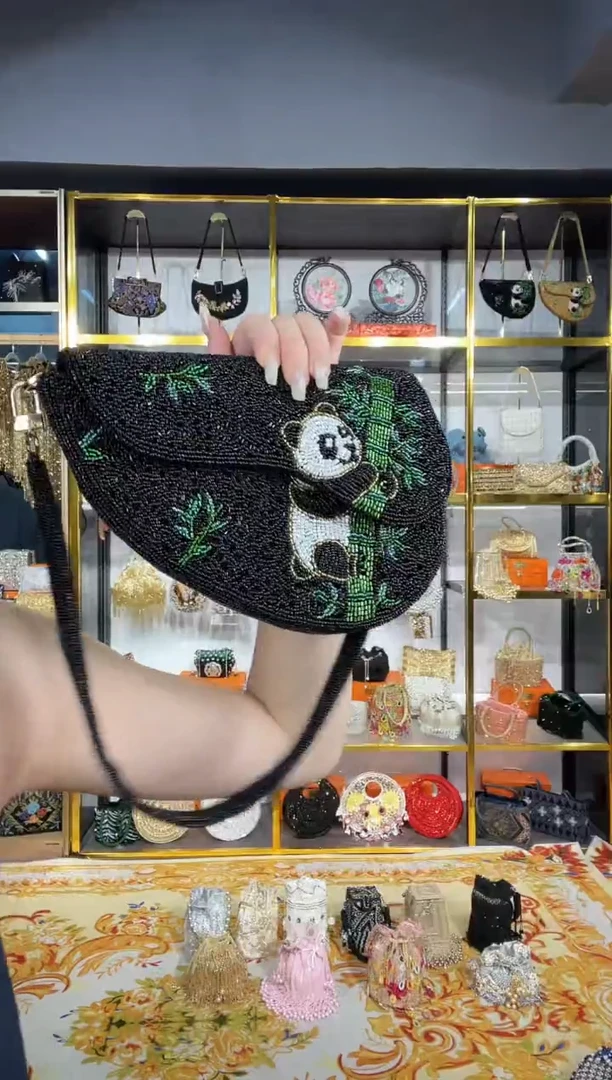 织物珠韵恒泽重工串珠手提包直播间女神专拍