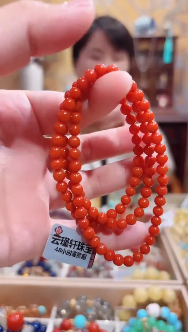 颈饰未镶嵌南红玛瑙设计款珠串5+