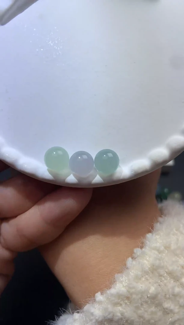 【闪购商品】翡翠散珠天然翡翠马卡龙珠子