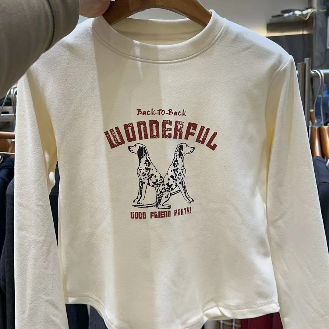 小狗松紧打底上衣