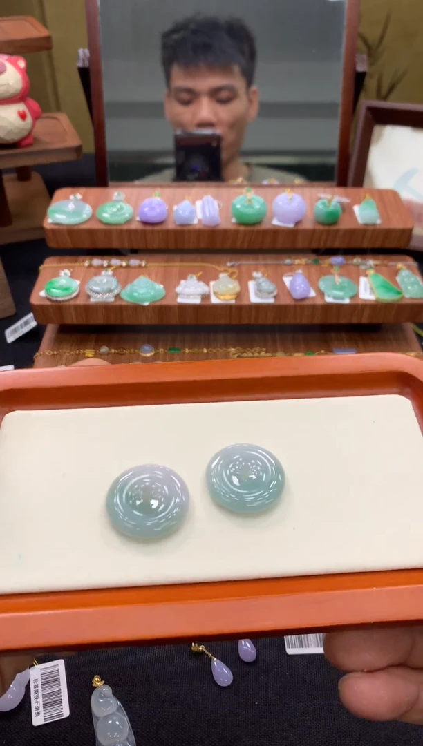 吊坠(不含链)未镶嵌翡翠平安扣 多样性发其一