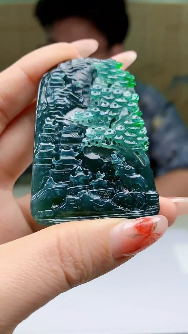 【闪购商品】定制翡翠未镶嵌4688ty-毛货挂件赠珠链128