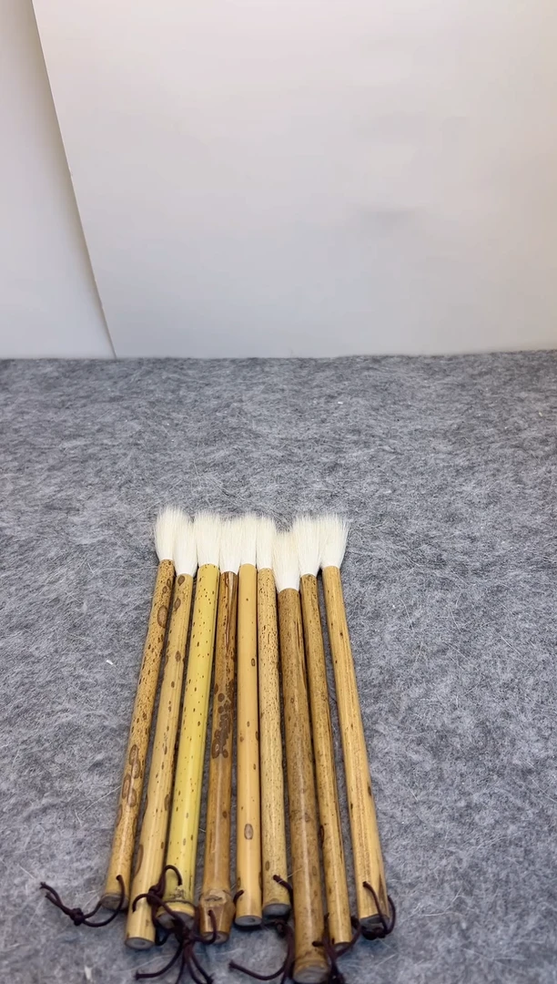 羊毫毛笔 3支 出锋4.0cm 微瑕笔杆