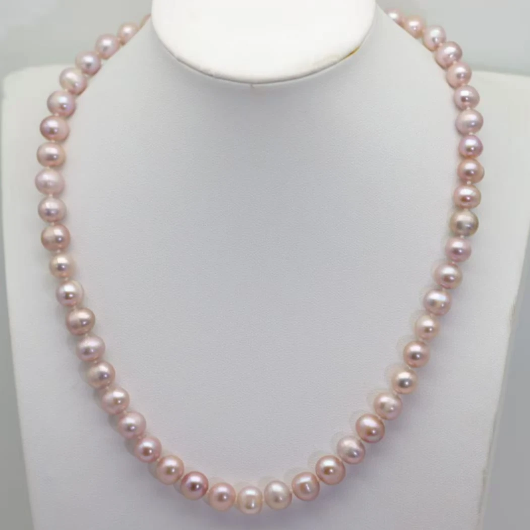 317  梦幻玫瑰紫珍珠项链