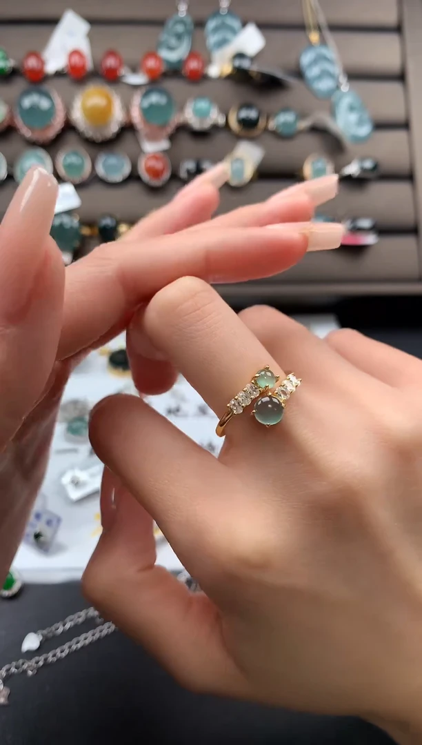 【闪购商品】翡翠戒指银S925镶嵌3213213211