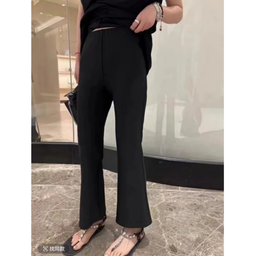 【超模腿】高腰微喇超模腿私藏宝藏塑腿型弹力九分裤