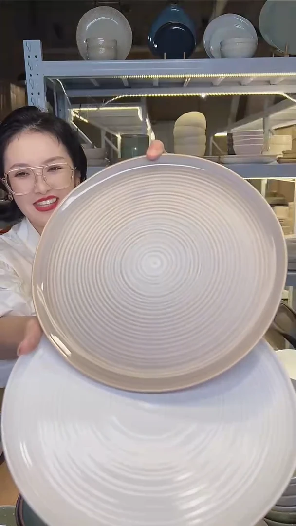 瓷58外贸尾货高温釉下彩陶瓷餐具默认微瑕