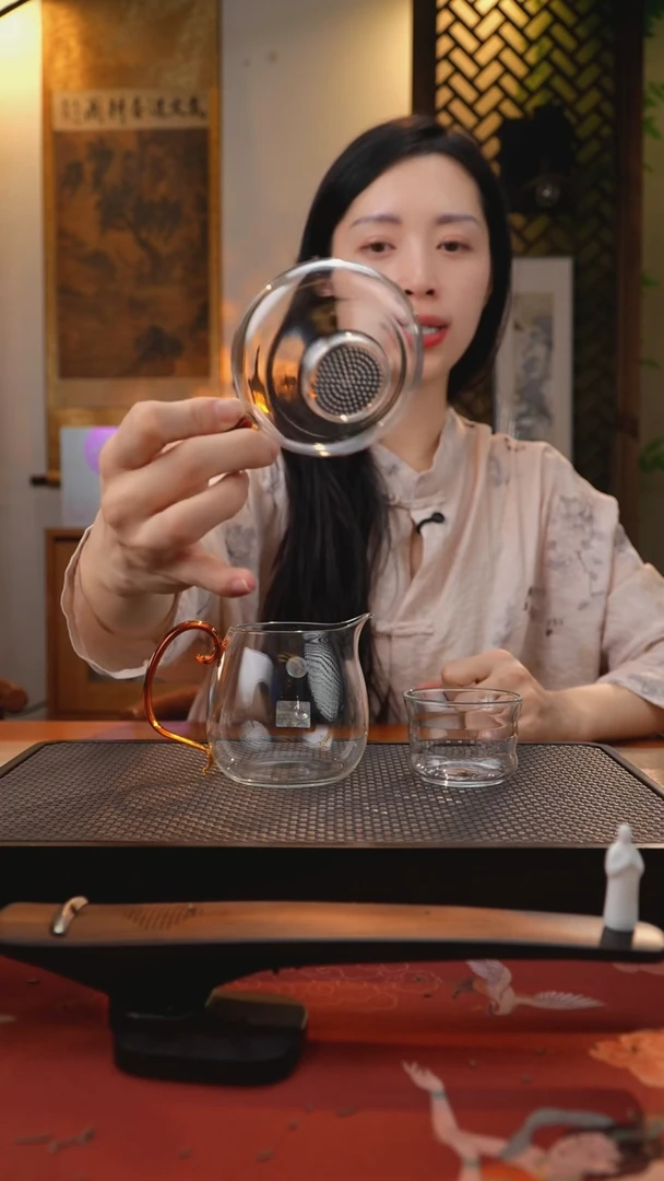 高硼硅玻璃手柄款禾器锦然公道杯奉珠茶漏