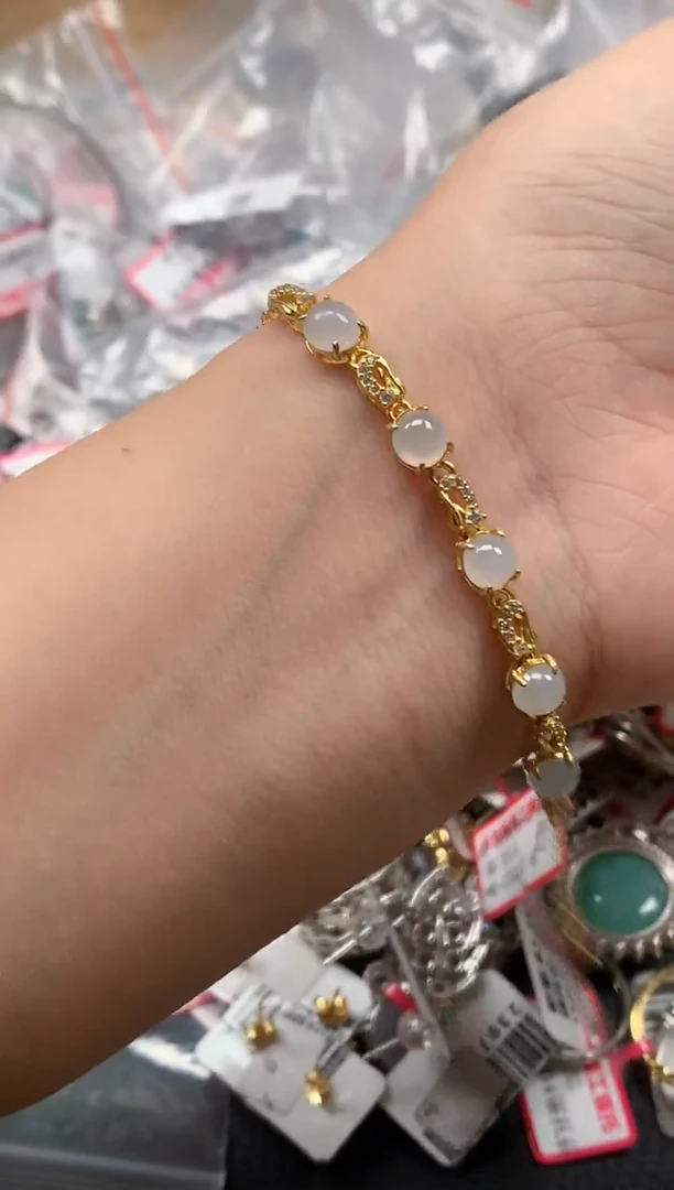 银S925镶嵌戒指翡翠天然A货缅甸翡翠