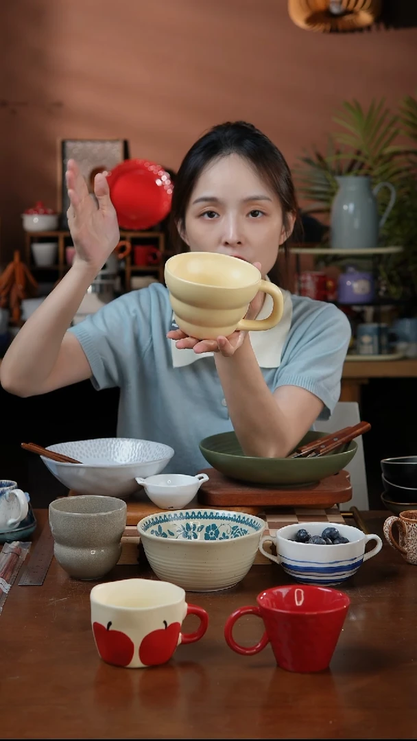 瓷片黄色葫芦水杯  微瑕 凑满20发货