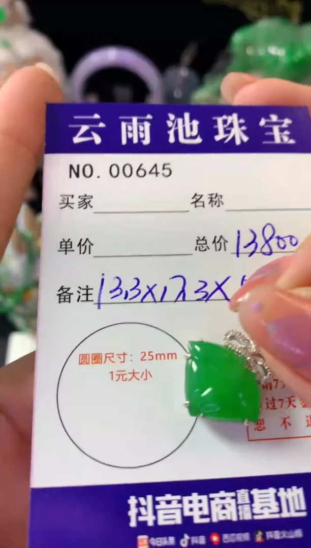 颈饰18K金镶嵌翡翠翡翠