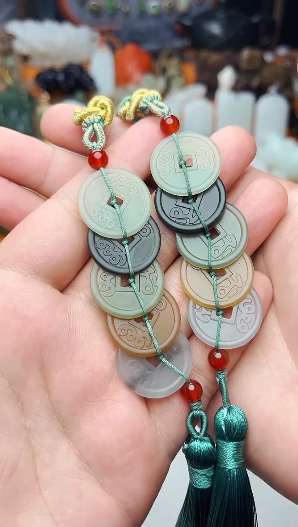 【闪购商品】和田玉挂链未镶嵌五帝钱多样性拍一发一01