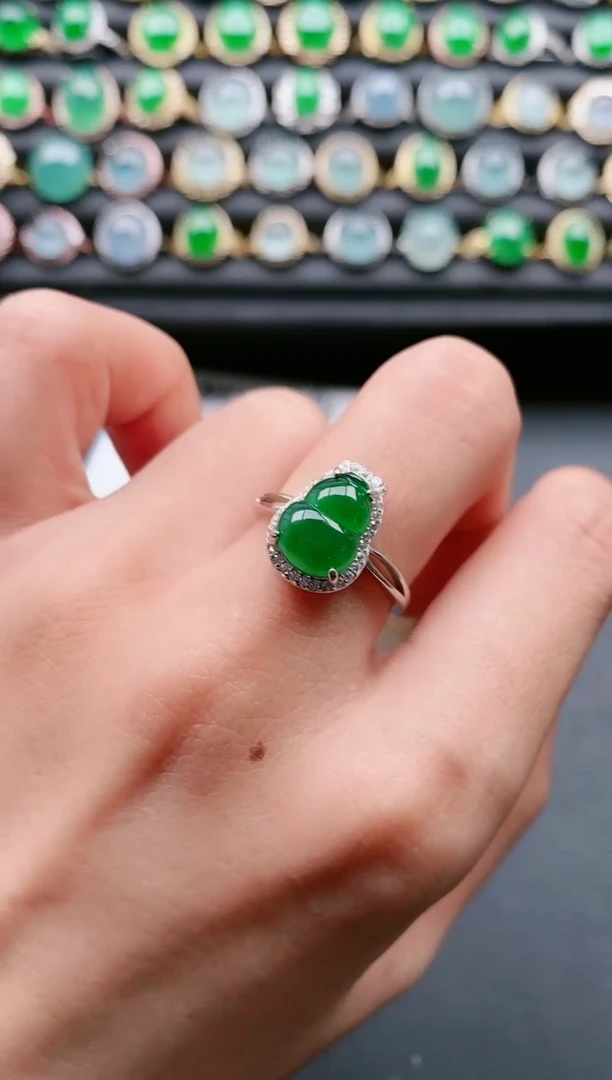 【闪购商品】翡翠戒指银S925镶嵌11111