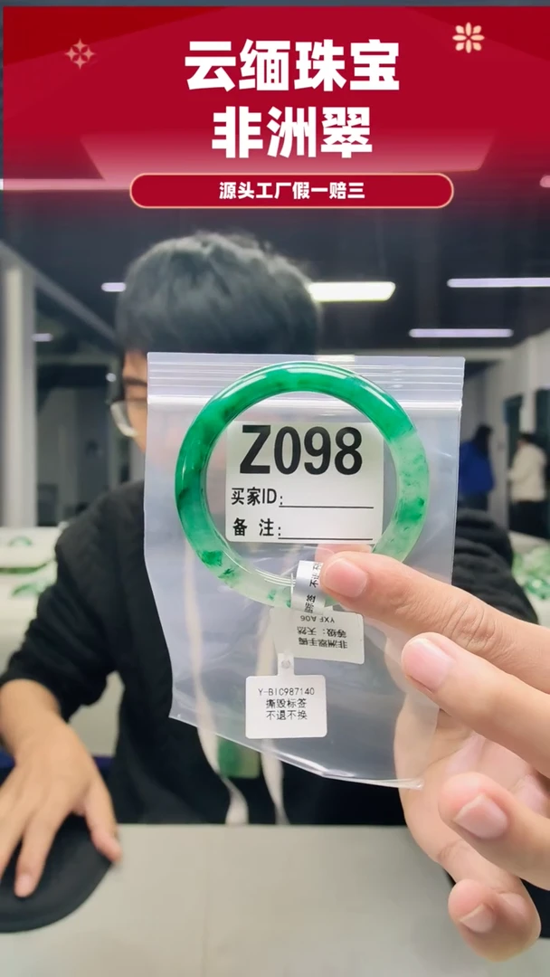 未镶嵌手镯石英质玉（非洲翠）59圈口Z098