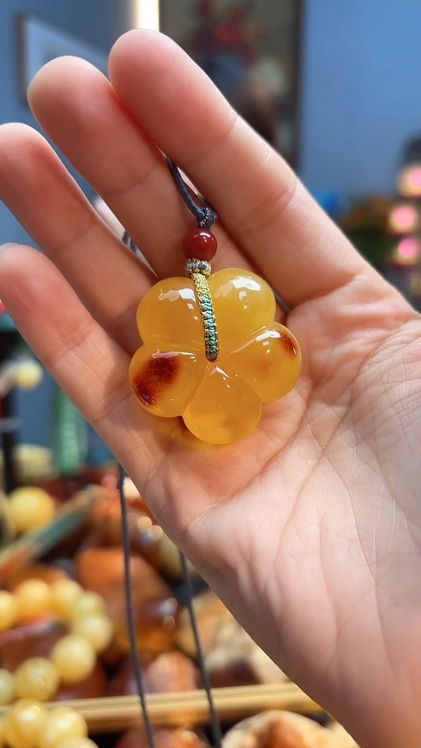 琥珀颈饰未镶嵌项链