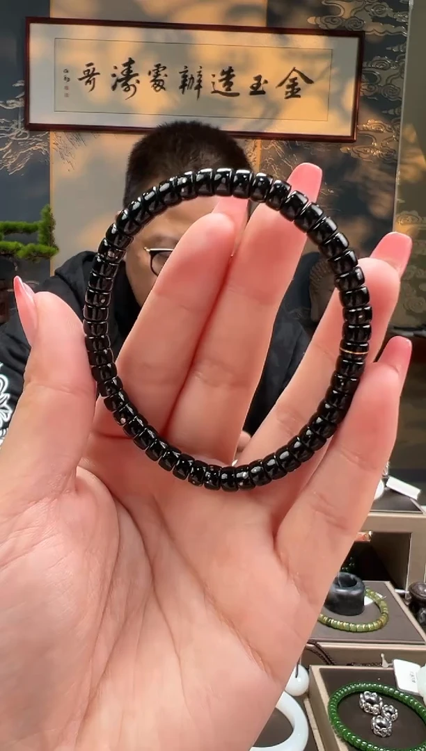 【闪购商品】和田玉手串未镶嵌卡6mm塔青