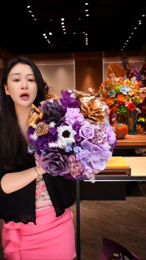瓶琉璃手工花器花束空运包邮送货上门-以图片为准