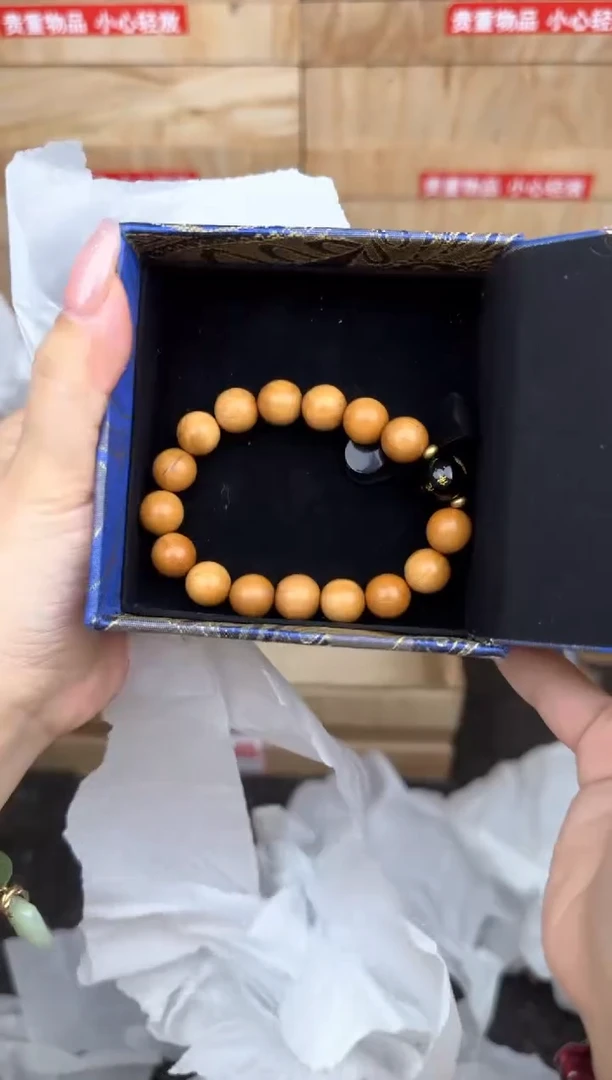 檀木带顶珠链接@@YS983