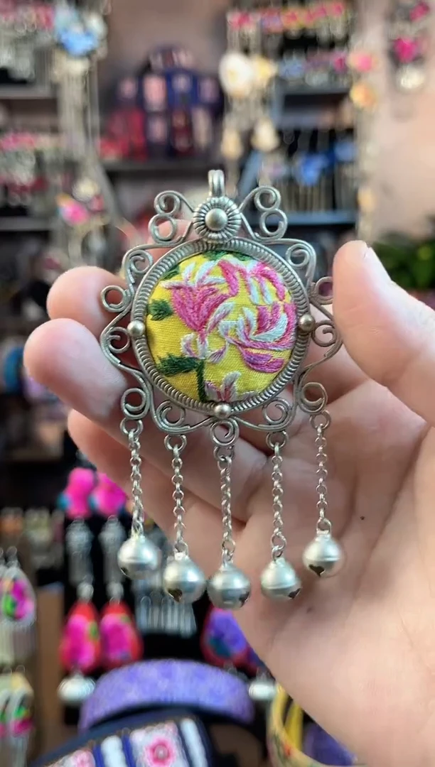 织绣 民族风手工非遗老绣饰品244