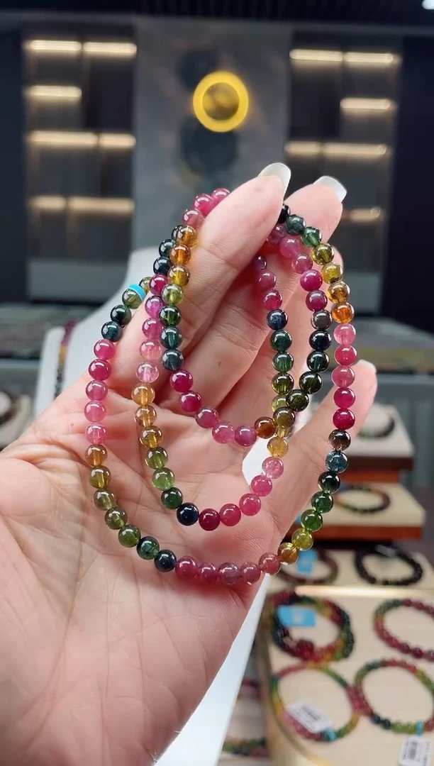 【闪购商品】碧玺三圈手串未镶嵌（多样性发一条）Q