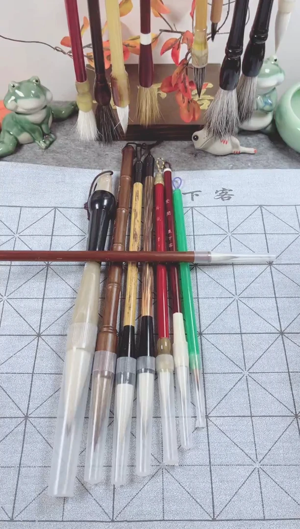 八支毛笔+一张水写布