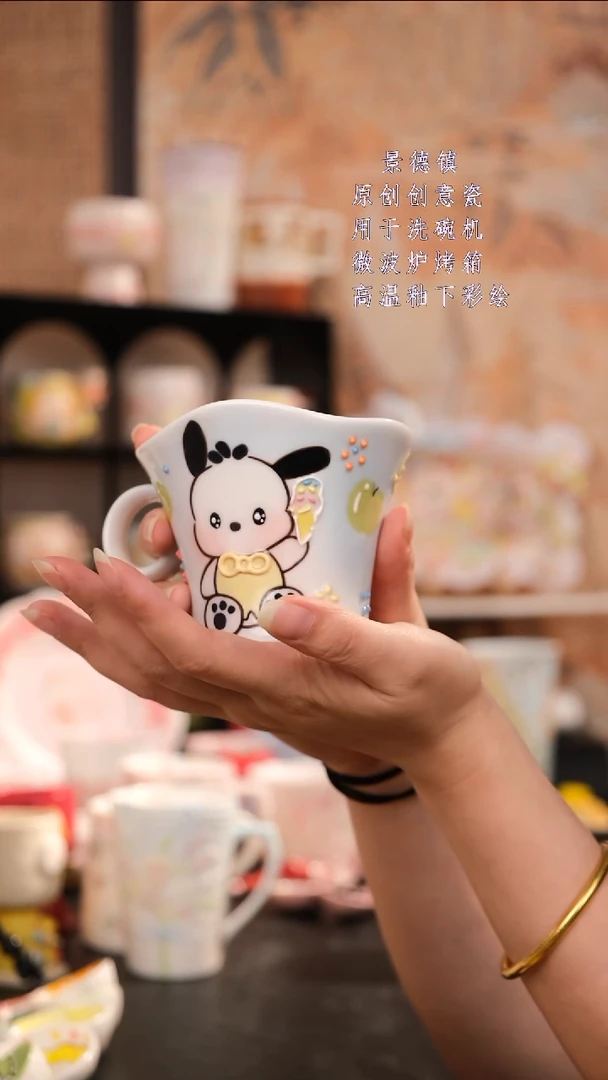 摆件景德镇手工手绘设计师款
