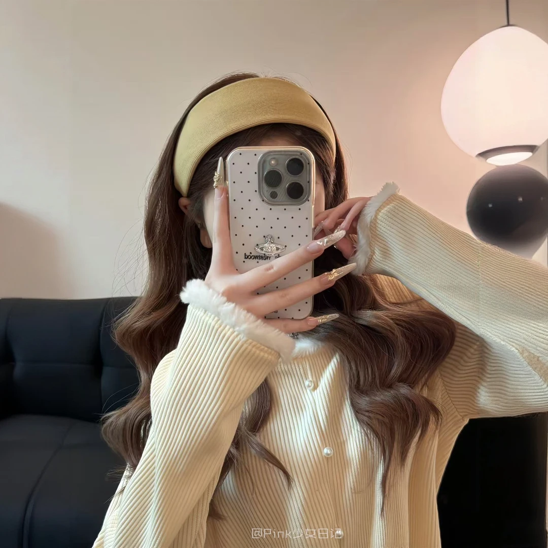 巨包头型简约纯色宽边发箍增高颅顶洗脸头箍女高级感防滑发饰头饰