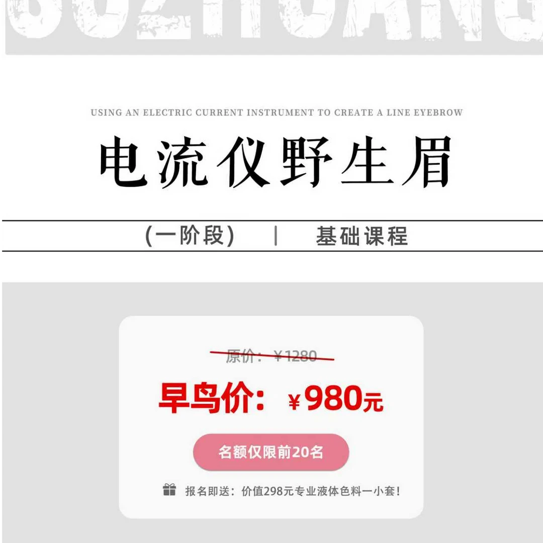 电流仪野生眉一阶课