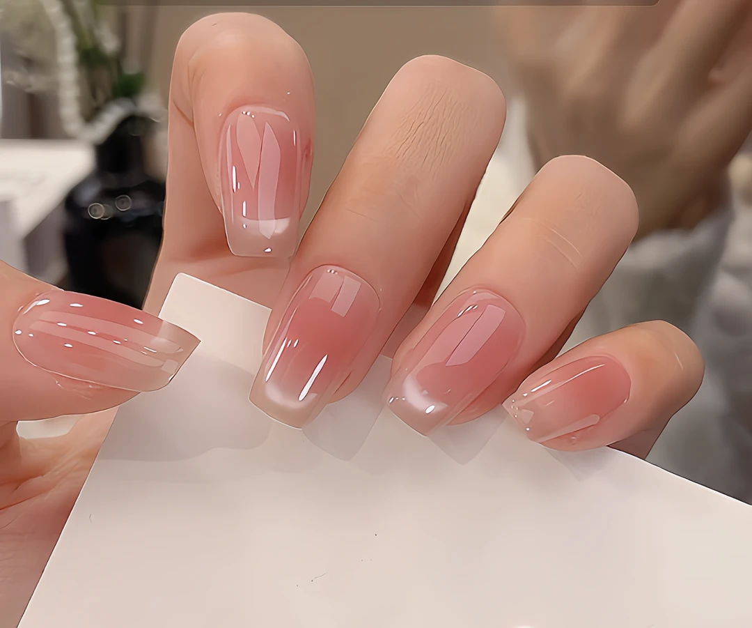 【冰透琉璃】高级感冰透裸色温柔纯欲显白款 纯手工穿戴甲