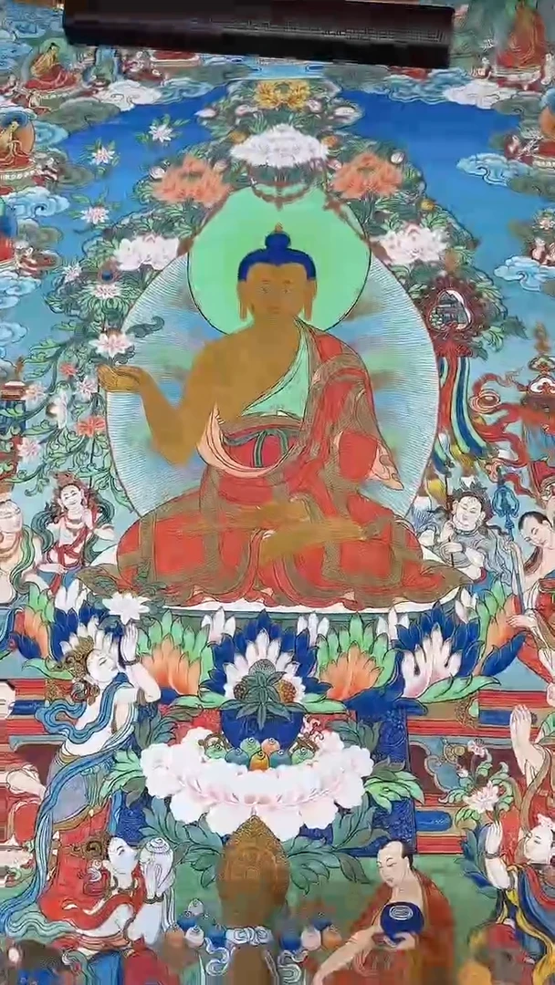 卷轴画【主播精品】高端卷轴画——唐卡释迦摩尼