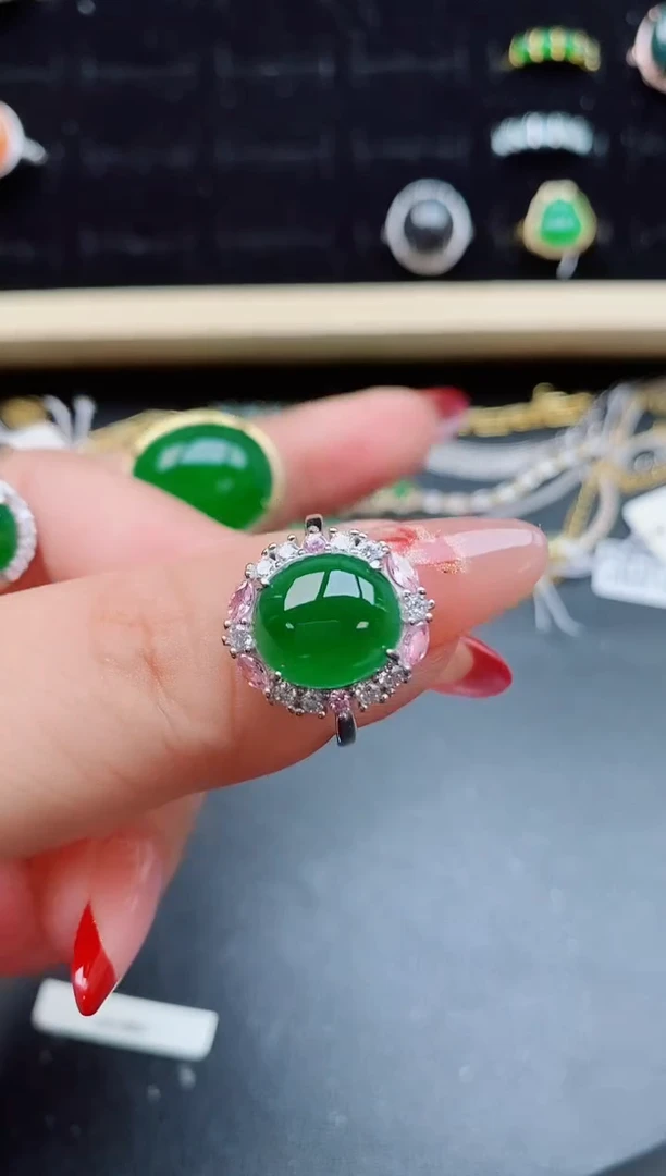 【闪购商品】翡翠戒指银S925镶嵌80850