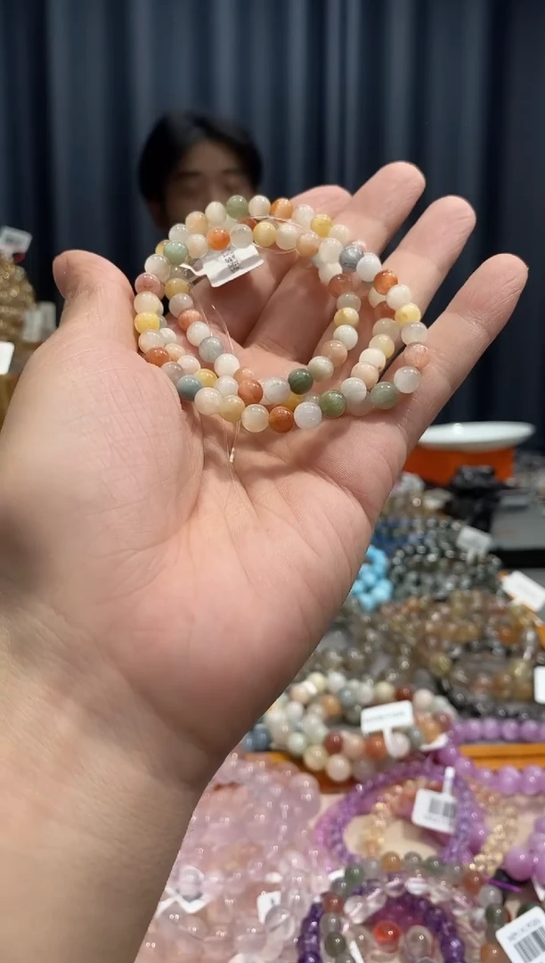 未镶嵌手链水晶P***y彩兔毛