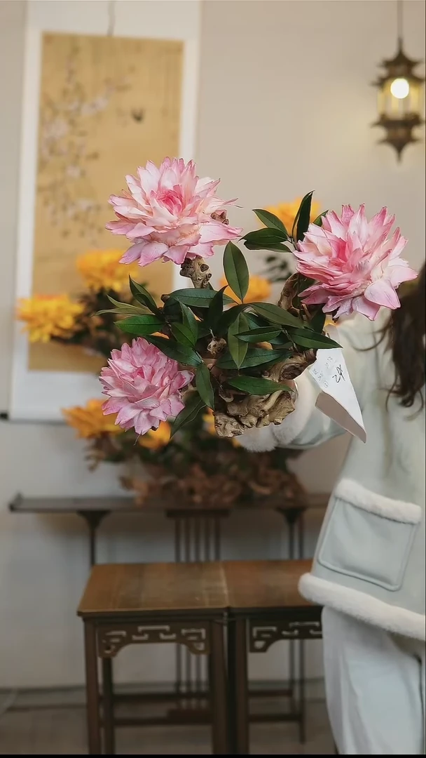 粉色红木根艺299