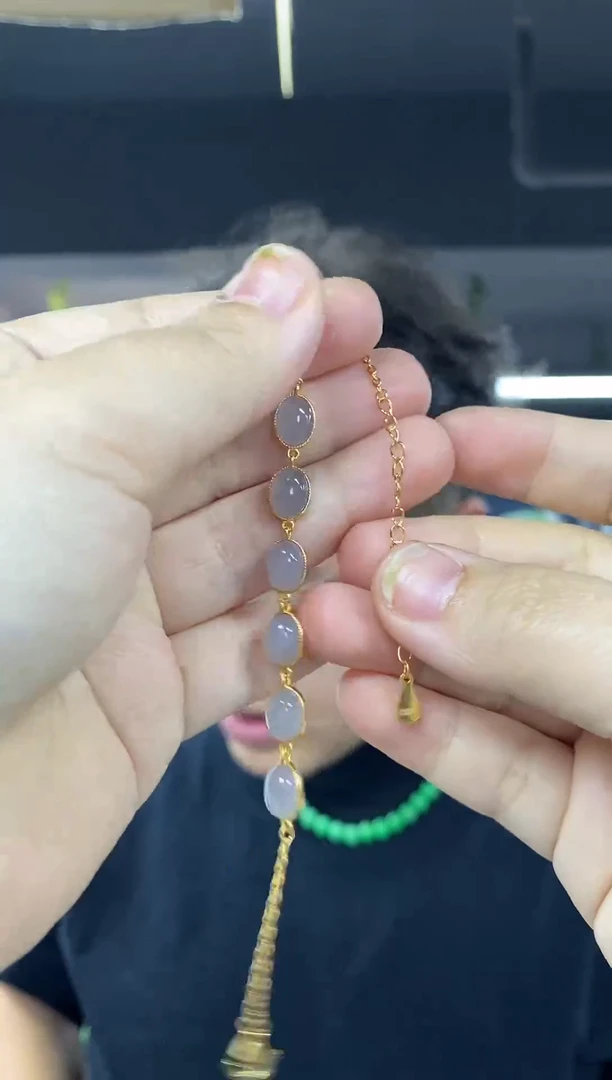 银S925镶嵌手链和田玉多样性发其一颜色微差