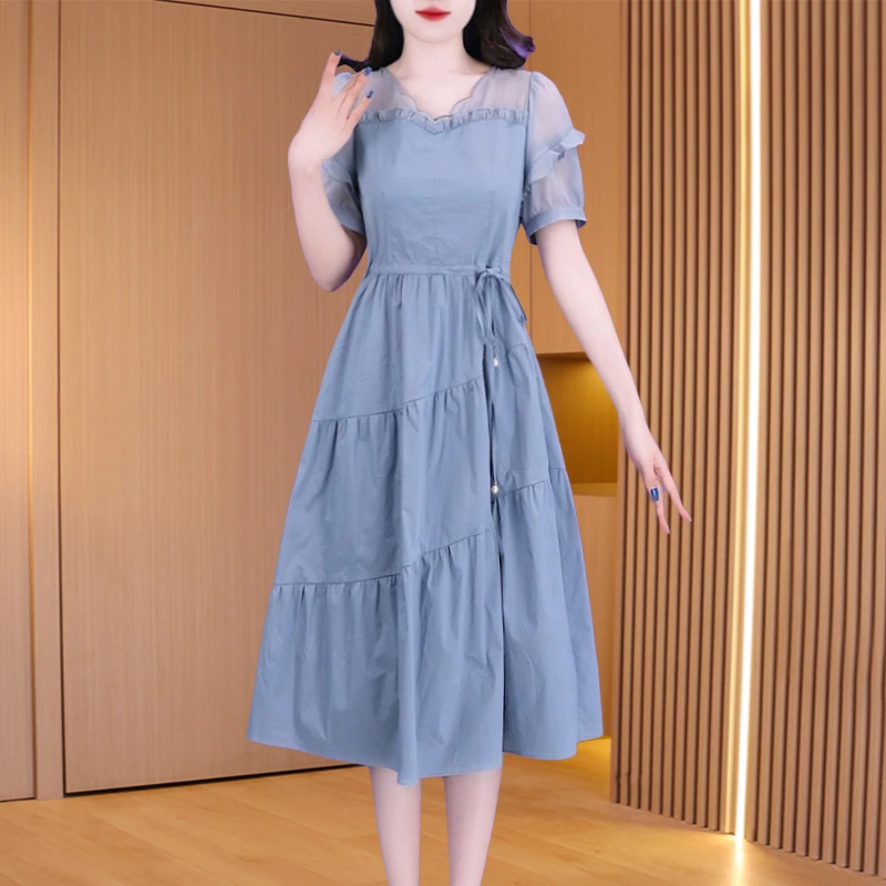 【可蓓儿】十三行减龄妈妈连衣裙2025新款春夏流行减龄深圳南油裙子