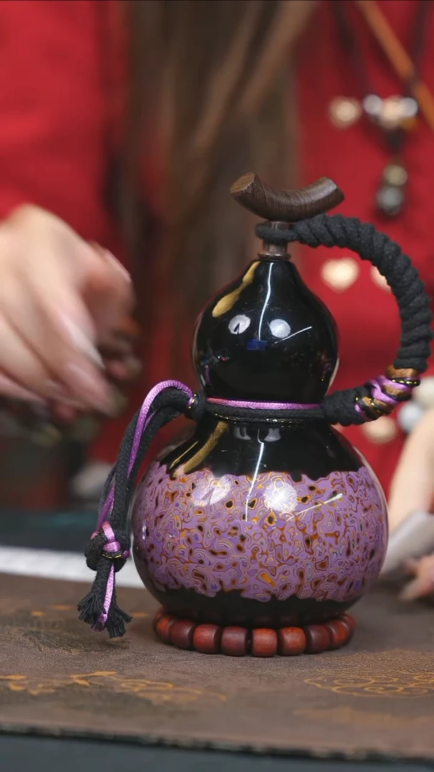 【闪购商品】WF276漆艺酒葫芦不包手串及旋转底座